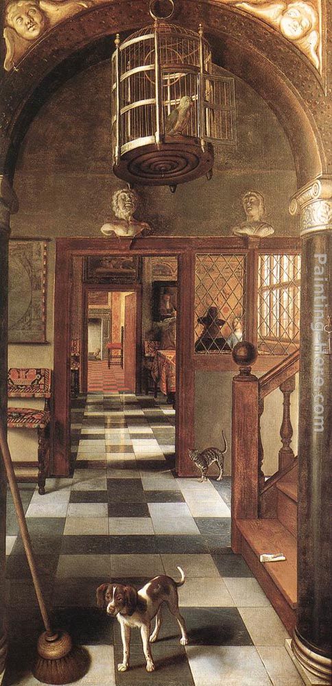 View of a Corridor painting - Samuel van Hoogstraten View of a Corridor art painting